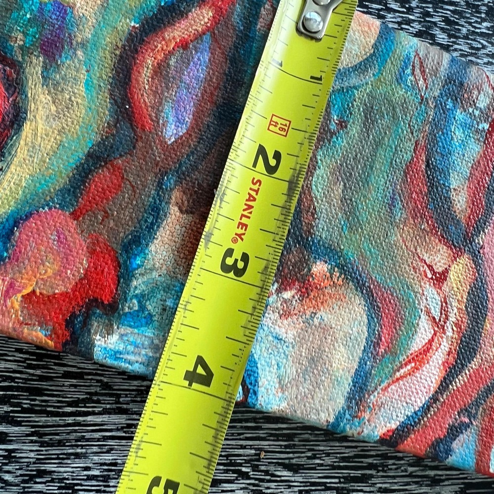 Petite original abstract‎ painting unsigned - Picture 4 of 5
